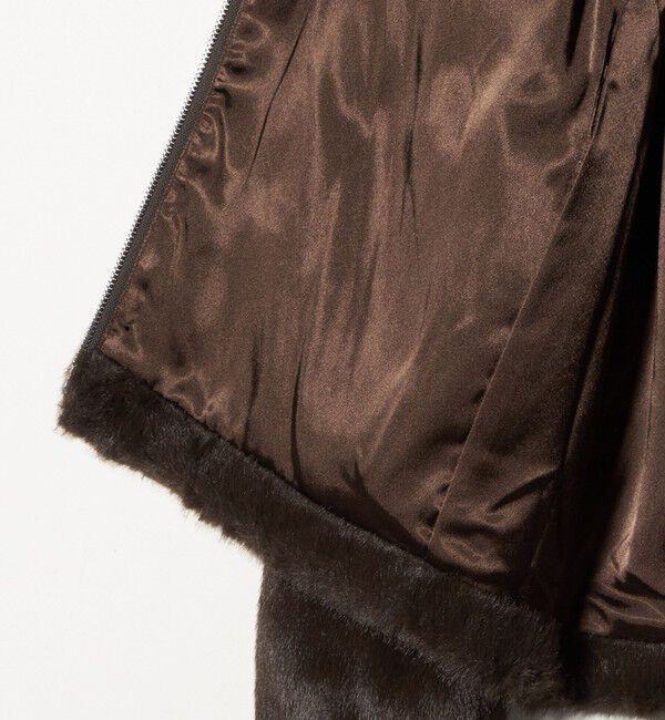 UNITED ARROWS green label relaxing「フェイクファー ノーカラー コート」|ノーカラーコート|