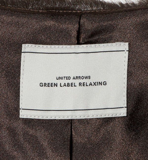 UNITED ARROWS green label relaxing「フェイクファー ノーカラー コート」|ノーカラーコート|