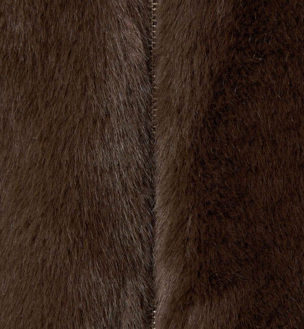 UNITED ARROWS green label relaxing「フェイクファー ノーカラー コート」|ノーカラーコート|