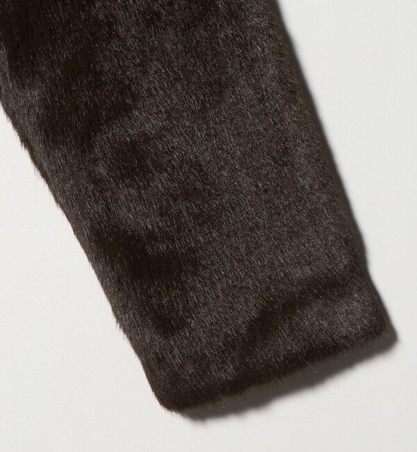 UNITED ARROWS green label relaxing「フェイクファー ノーカラー コート」|ノーカラーコート|