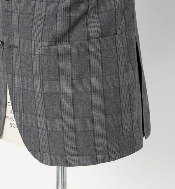 UNITED ARROWS green label relaxing「GLR CLOTH フラノ柄 2B RG ジャケット -ストレッチ-」|テーラードジャケット|