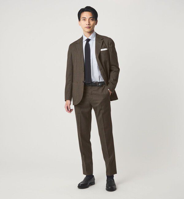 UNITED ARROWS green label relaxing「GLR CLOTH フラノ柄 アジャスター スラックス -ストレッチ-」|スラックス|