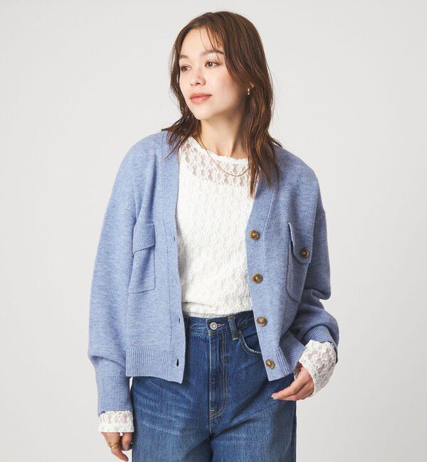 UNITED ARROWS green label relaxing「【WEB限定】＜at ease＞シャーリングレース プルオーバー カットソー」|Tシャツ・カットソー|