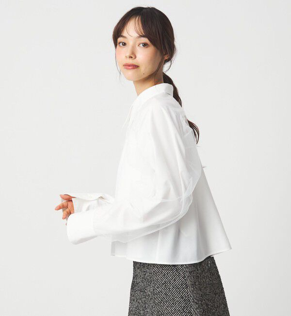 EMMEL REFINES「＜EMMEL REFINES＞EM チュールレイヤー ミニエリ シャツ」|シャツ・ブラウス|
