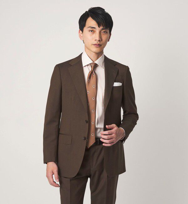 UNITED ARROWS green label relaxing「GUABELLO モヘヤ混トロピカル 3B HXD スーツジャケット」|スーツ|DK.BROWN