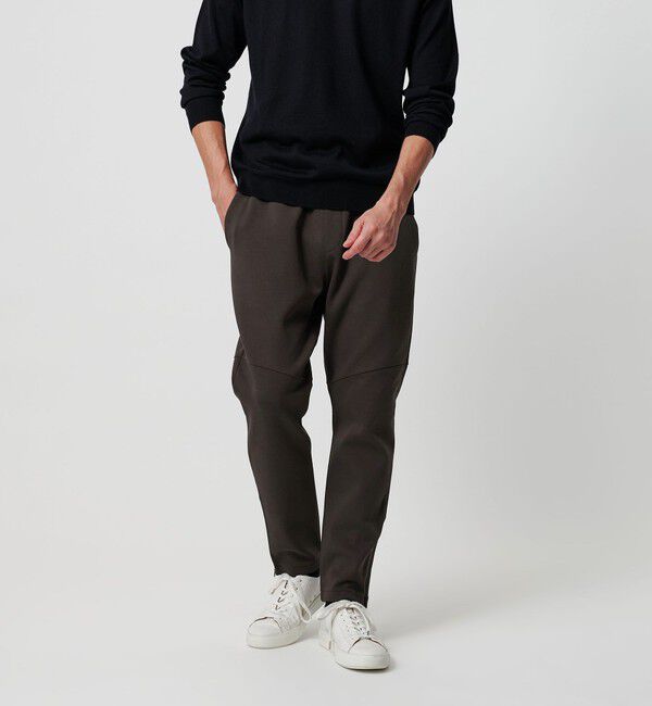 BEAUTY&YOUTH UNITED ARROWS「【WEB限定 WARDROBE SMART】ダブルニット イージーパンツ/セットアップ対応」|チノ|DK.BROWN