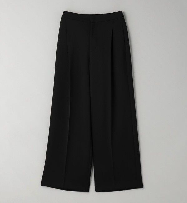 BEAUTY&YOUTH UNITED ARROWS「【WEB限定 Wardrobe DAILY MINIMAL】ダブルクロス タックワイドストレートパンツ -ウォッシャブル-」|スラックス|