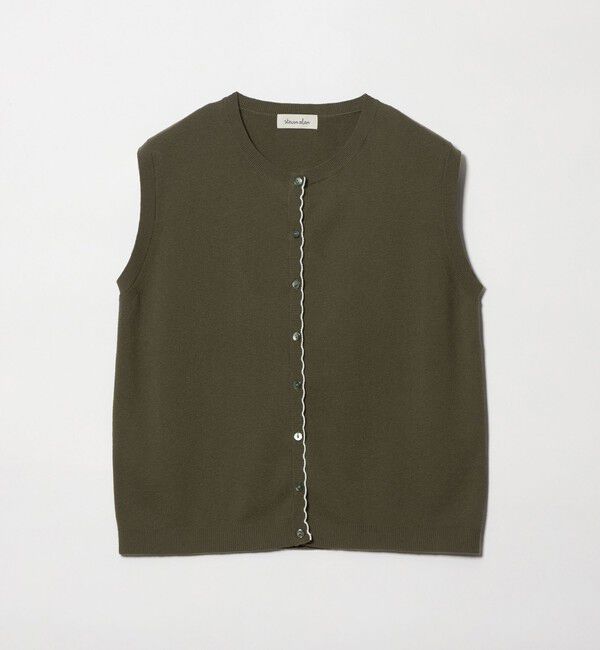 STEVEN ALAN「＜Steven Alan＞コットン カシミヤ ラッフル ニットベスト」|ベスト・ジレ|