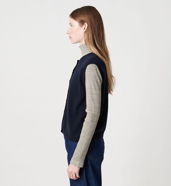 STEVEN ALAN「＜Steven Alan＞コットン カシミヤ ラッフル ニットベスト」|ベスト・ジレ|