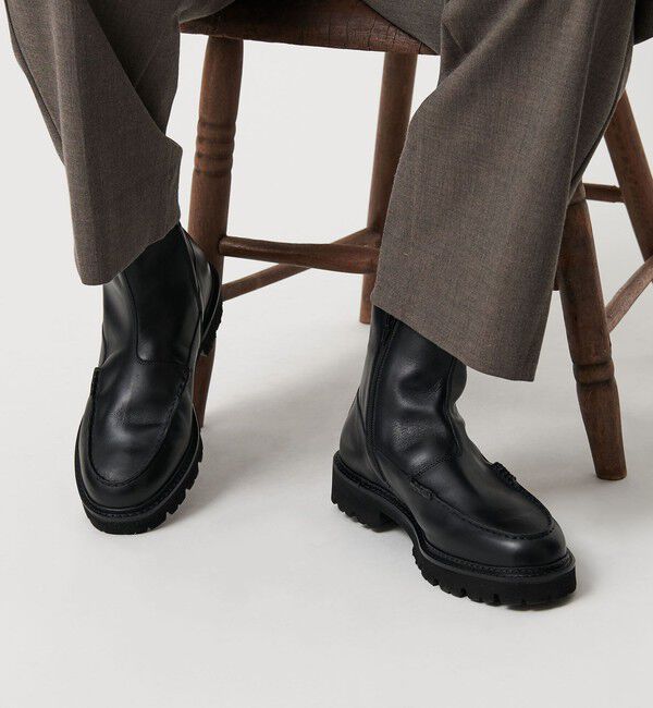 BEAUTY&YOUTH UNITED ARROWS「モカシン ジッパー ブーツ」|ショートブーツ|