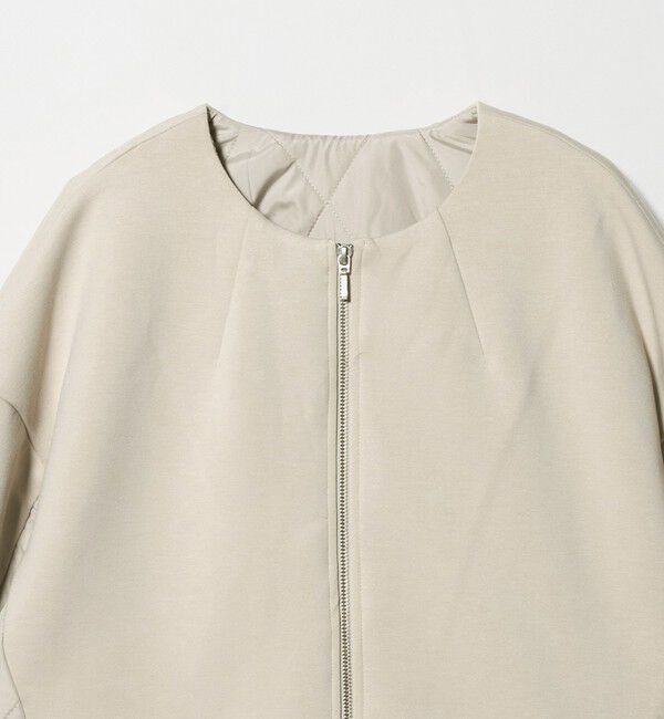 BEAUTY&YOUTH UNITED ARROWS「【WEB限定】ダンボール&times;キルティングコンビ ノーカラーブルゾン」|ブルゾン・スタジャン|