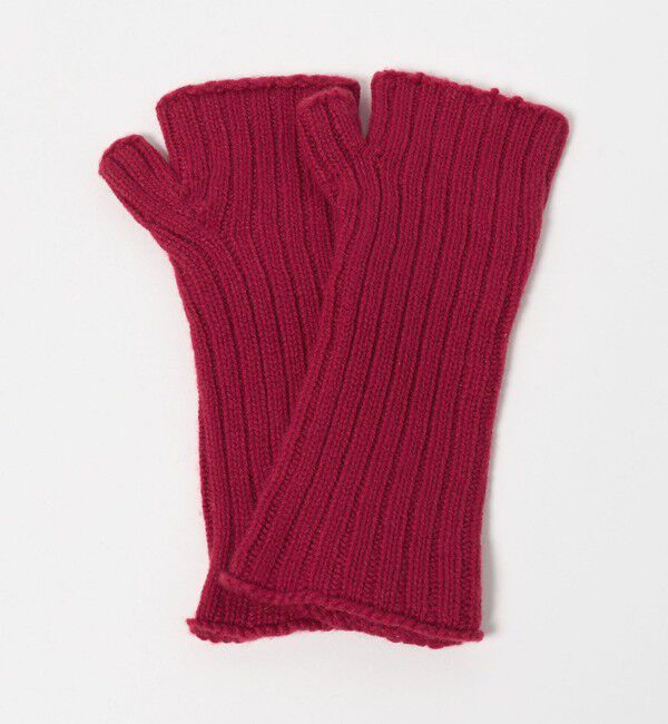 STEVEN ALAN「＜Steven Alan＞カシミヤ リブ フィンガーレス グローブ」|手袋|RED