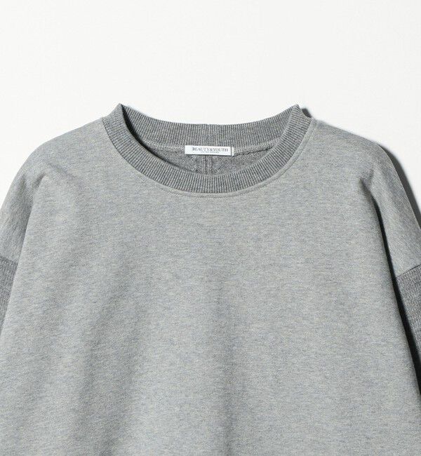 BEAUTY&YOUTH UNITED ARROWS「【WEB限定】スウェット&times;ニット コンビプルオーバー ウォッシャブル」|ニット・セーター|