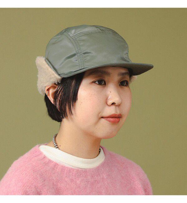 BEAMSBOY「【別注】cableami / ミリタリー ボア キャップ」|その他|OLIVE
