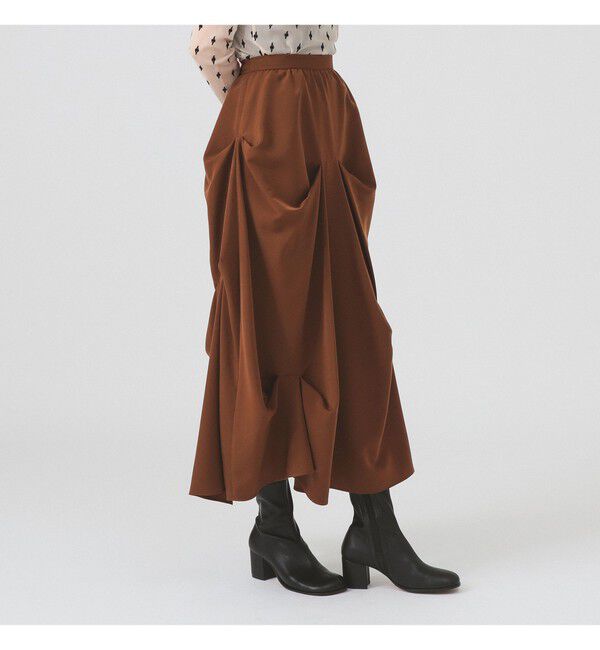 Ray BEAMS 「ランダム タック ボリューム スカート」|スカート|