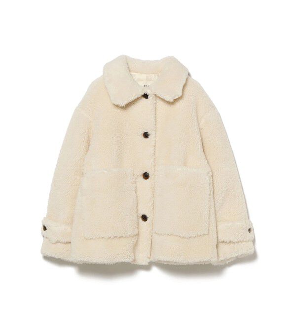 Ray BEAMS 「ボア ビッグ ポケット ハーフ コート」|ダッフルコート|