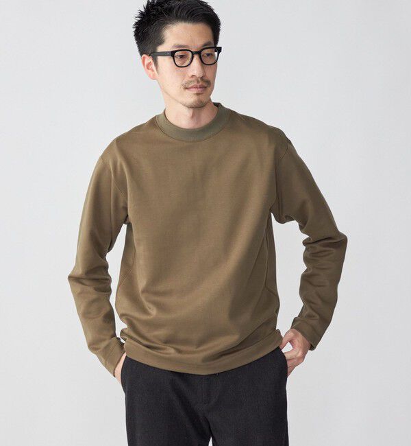 SHIPS「SHIPS:  ハイゲージ クルーネック ダンボールニット 長袖Tシャツ」|Tシャツ・カットソー|