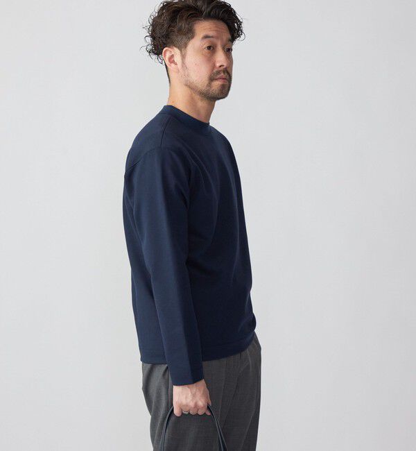 SHIPS「SHIPS:  ハイゲージ クルーネック ダンボールニット 長袖Tシャツ」|Tシャツ・カットソー|