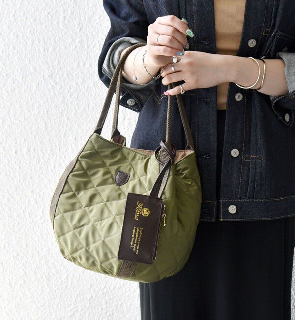 SHIPS any「《一部追加予約》【SHIPS any別注】Folna: 2WAY キルティング バッグ」|トートバッグ|オリーブ