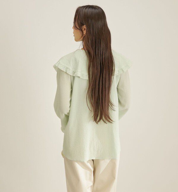 SHIPS for women「〈手洗い可能〉スムージーリップ ラッフル ブラウス ◇」|シャツ・ブラウス|