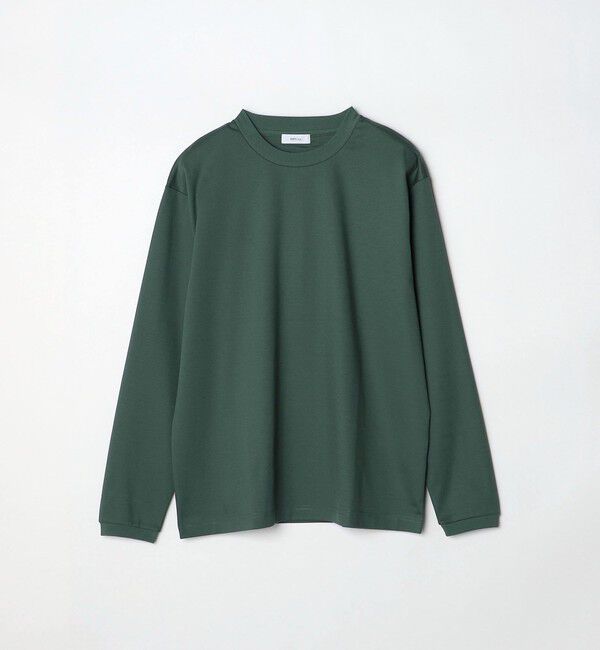 SHIPS any「SHIPS any: スムースコットン クルーネック Tシャツ (ロンT)◇」|Tシャツ・カットソー|ライトグリーン