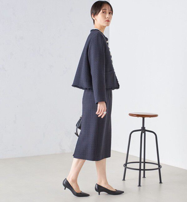 SHIPS for women「〈セレモニー対応可〉スラブ ツイード タイト スカート  24SS（セットアップ対応）◇」|スカート|