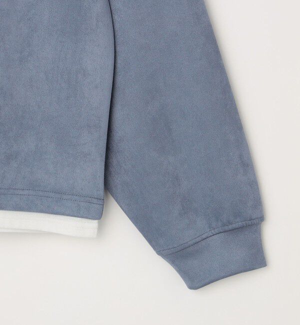 SHIPS any「SHIPS any: 〈洗濯機可能〉フェイクスエード (ポリエステル) / レイヤード クルーネック プルオーバー◇」|スウェット・ジャージ|