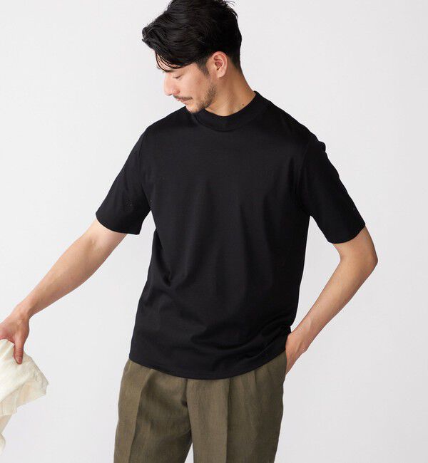 SHIPS「SHIPS: ALBINI モックネック ショートスリーブ Tシャツ」|Tシャツ・カットソー|