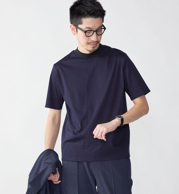SHIPS「SHIPS: ALBINI モックネック ショートスリーブ Tシャツ」|Tシャツ・カットソー|