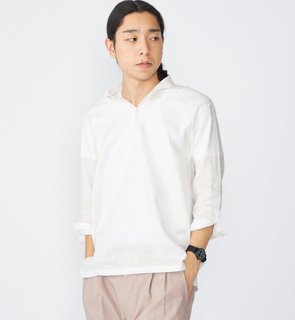 SHIPS「SHIPS: SOLOTEX(R) リネン 7スリーブ カプリシャツ」|シャツ・ブラウス|