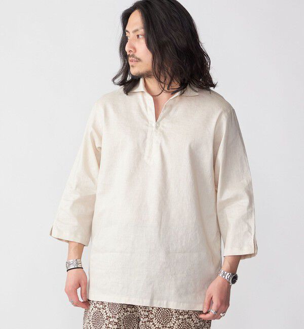 SHIPS「SHIPS: SOLOTEX(R) リネン 7スリーブ カプリシャツ」|シャツ・ブラウス|