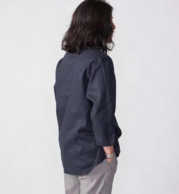 SHIPS「SHIPS: SOLOTEX(R) リネン 7スリーブ カプリシャツ」|シャツ・ブラウス|