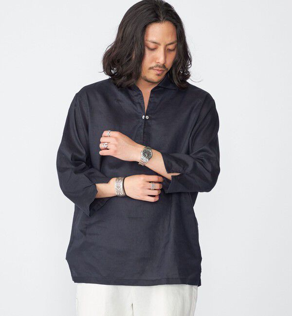 SHIPS「SHIPS: SOLOTEX(R) リネン 7スリーブ カプリシャツ」|シャツ・ブラウス|