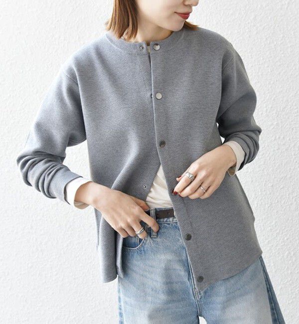 SHIPS any「SHIPS any: 〈手洗い可能〉ミラノリブ クルーネック カーディガン 25AW◇」|カーディガン|グレー系