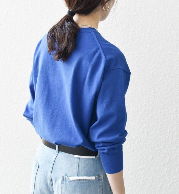 SHIPS any「SHIPS any:〈手洗い可能〉スウェットライク ニット プルオーバー」|ニット・セーター|