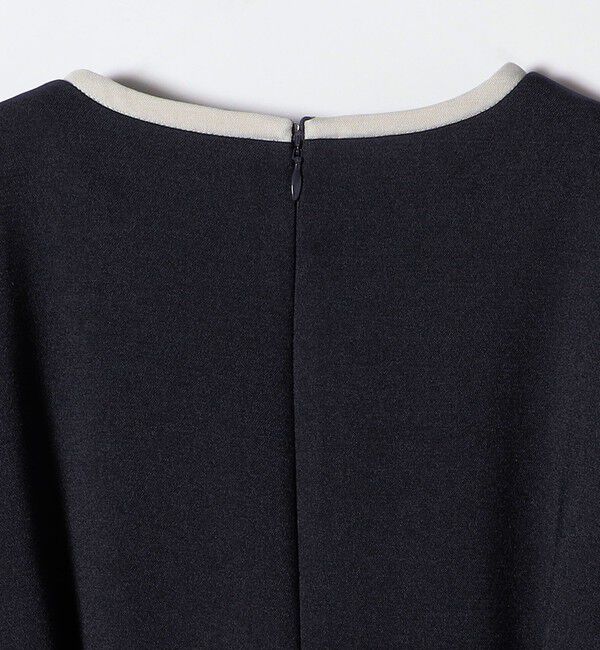 SHIPS any「《一部追加予約》【WEB限定】SHIPS any: ダブルクロス ウエスト タック Aライン ワンピース ［NAVY BLUE］」|ワンピース|