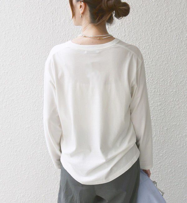 SHIPS for women「【WEB限定】バリエーション ロゴ プリント ロングスリーブ TEE」|Tシャツ・カットソー|