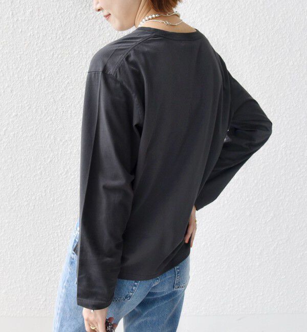 SHIPS for women「【WEB限定】バリエーション ロゴ プリント ロングスリーブ TEE」|Tシャツ・カットソー|