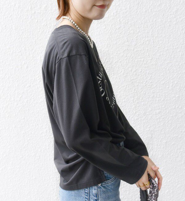 SHIPS for women「【WEB限定】バリエーション ロゴ プリント ロングスリーブ TEE」|Tシャツ・カットソー|