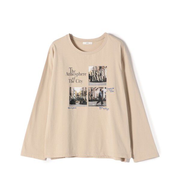 SHIPS for women「【WEB限定】バリエーション ロゴ プリント ロングスリーブ TEE」|Tシャツ・カットソー|