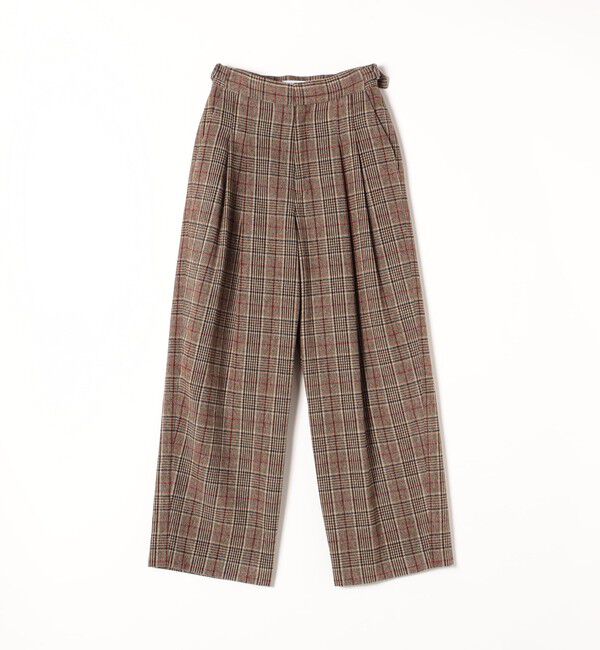 SHIPS any「SHIPS any:〈手洗い可能〉ウールライク チェック セミワイド グルカ パンツ」|その他|
