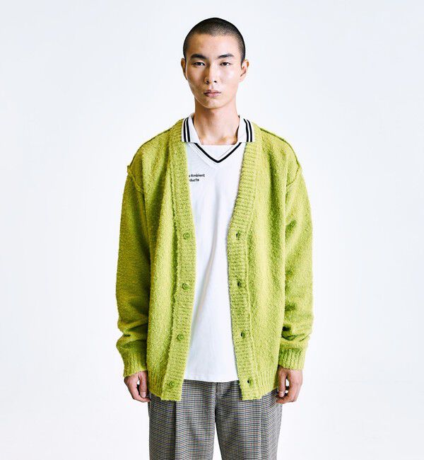 SHIPS「City Ambient Products:〈手洗い可能〉ループヤーン ワイドリブ カーディガン」|カーディガン|