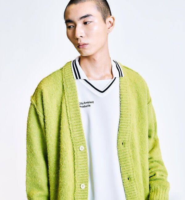 SHIPS「City Ambient Products:〈手洗い可能〉ループヤーン ワイドリブ カーディガン」|カーディガン|