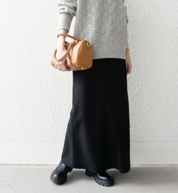 SHIPS any「SHIPS any: エア ニードル ストレート ロング スカート」|スカート|