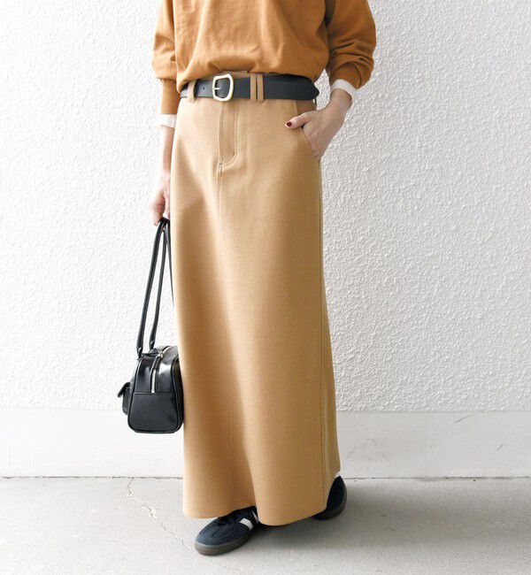 SHIPS any「SHIPS any: エア ニードル ストレート ロング スカート」|スカート|