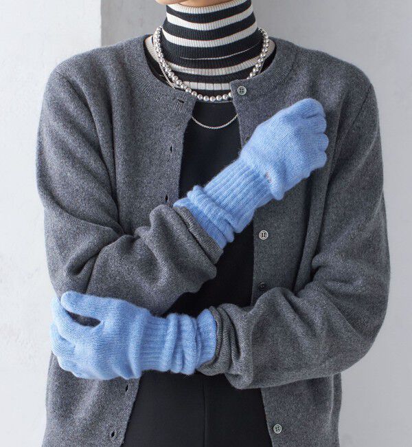 SHIPS for women「【SHIPS別注】William Brunton:刺繍 グローブ」|手袋|スカイブルー