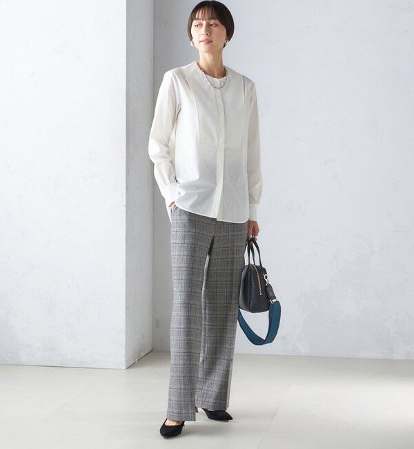 SHIPS for women「〈手洗い可能〉両面起毛 セミフレア チェック パンツ」|その他|