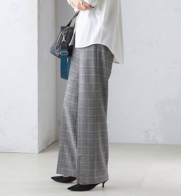 SHIPS for women「〈手洗い可能〉両面起毛 セミフレア チェック パンツ」|その他|