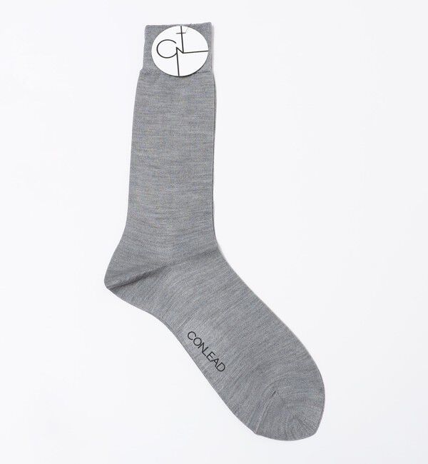 SHIPS「CONLEAD: シルク/ナイロン ソックス」|ソックス|グレー系