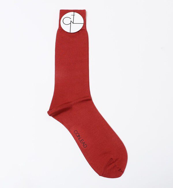 SHIPS「CONLEAD: シルク/ナイロン ソックス」|ソックス|レッド